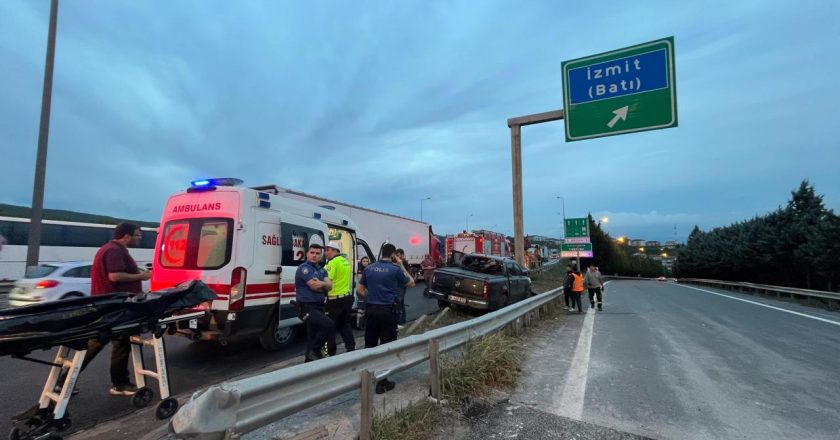 Yol tabelasına çarpan kamyonetin sürücüsü hayatını kaybetti