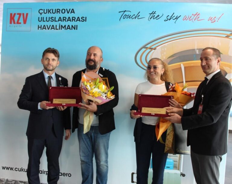 Çukurova Uluslararası Havalimanı milyonuncu yolcusunu ağırladı